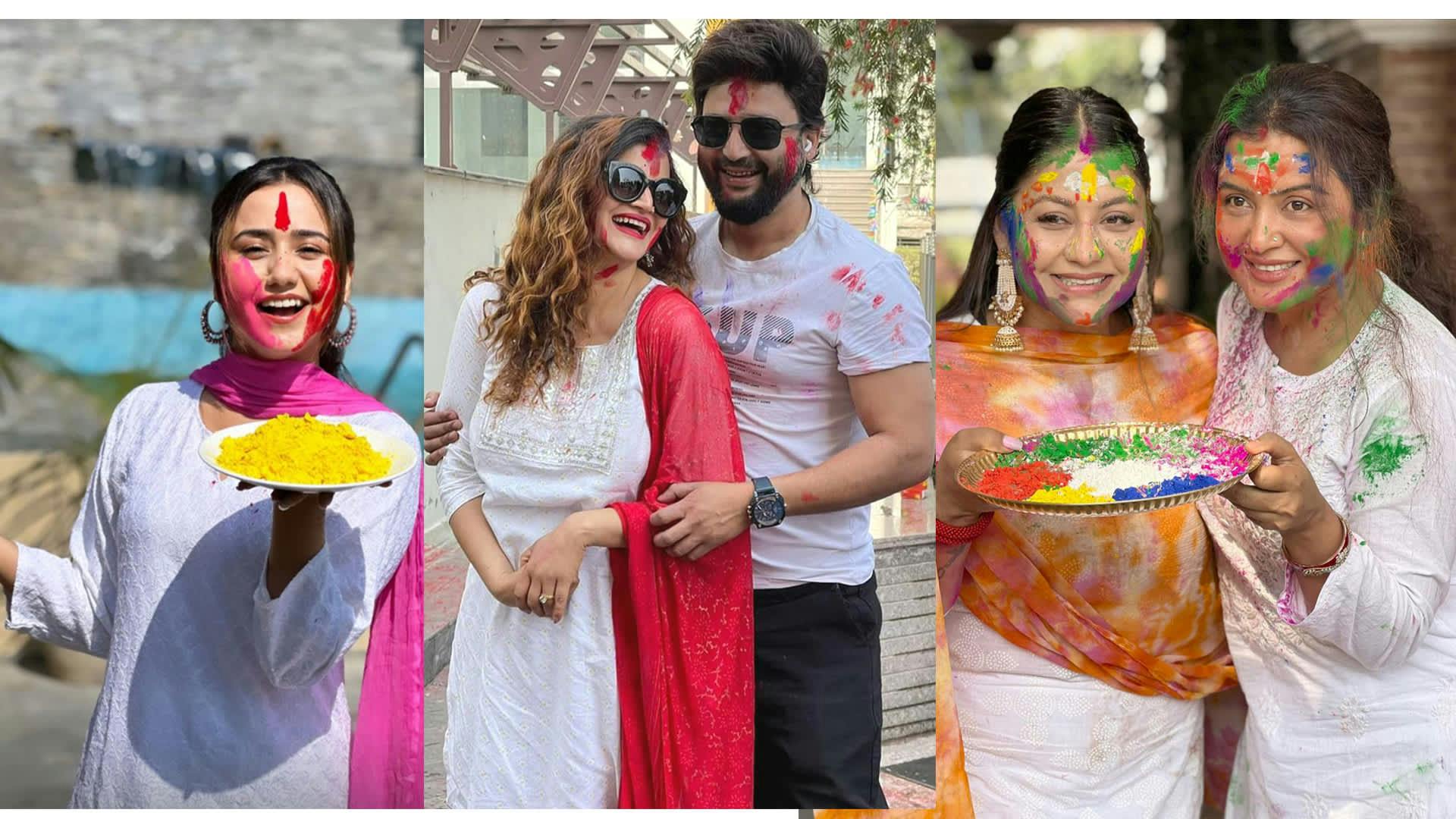 Actors from film and music fields celebrated Holi